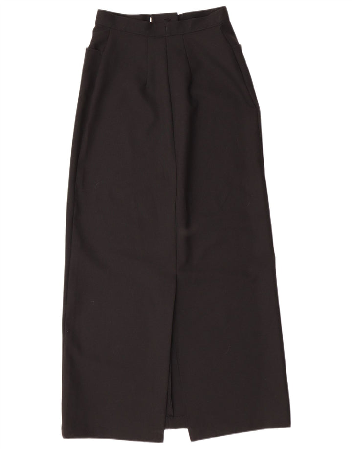 BENETTON Женская макси-юбка с высокой талией IT 44 Medium W25 Черный полиэстер