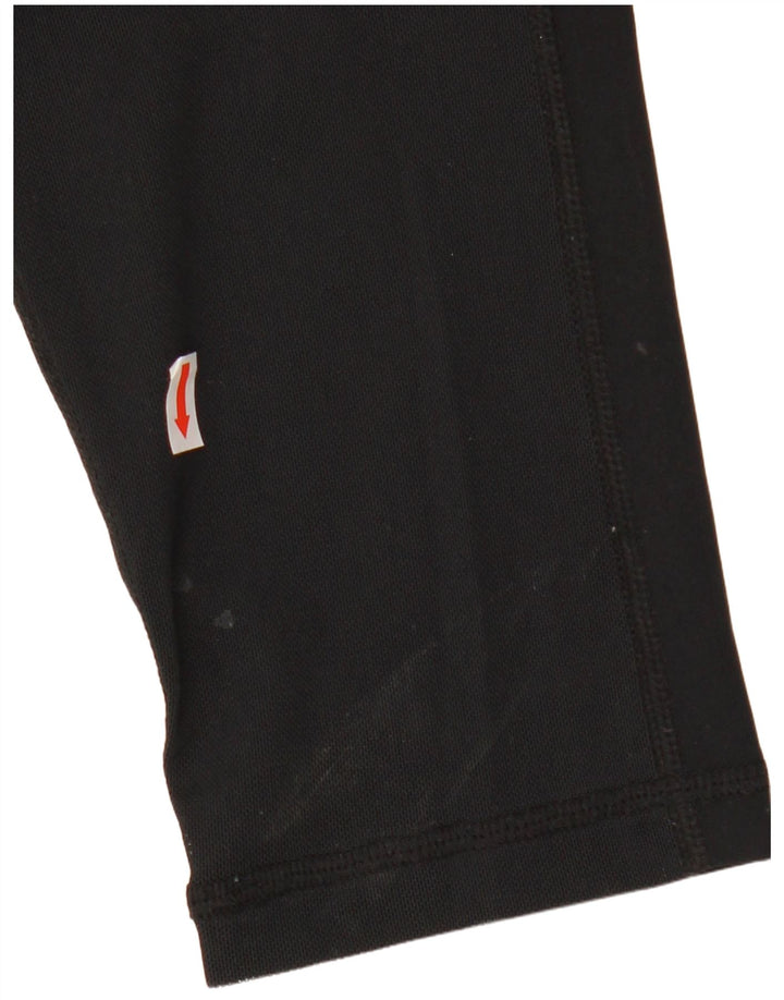 Женские леггинсы-капри с рисунком NIKE Dri Fit UK 12, средний черный полиэстер