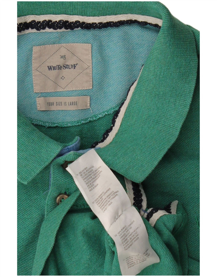 Мужская рубашка-поло WHITE STUFF, большая зеленая хлопковая