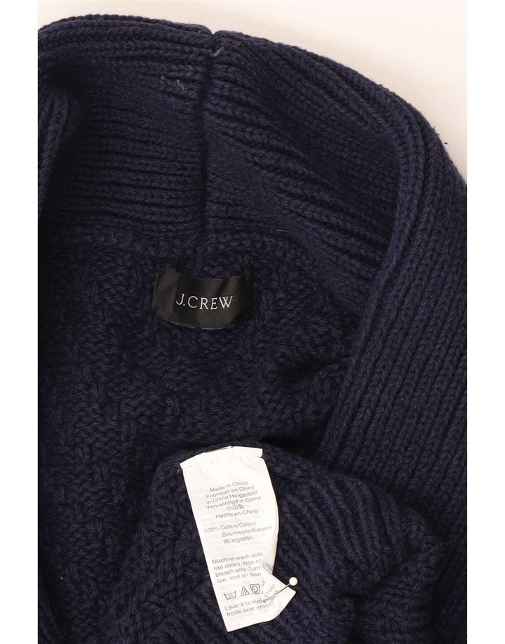 Мужской кардиган J. Crew, большой темно-синий хлопковый свитер