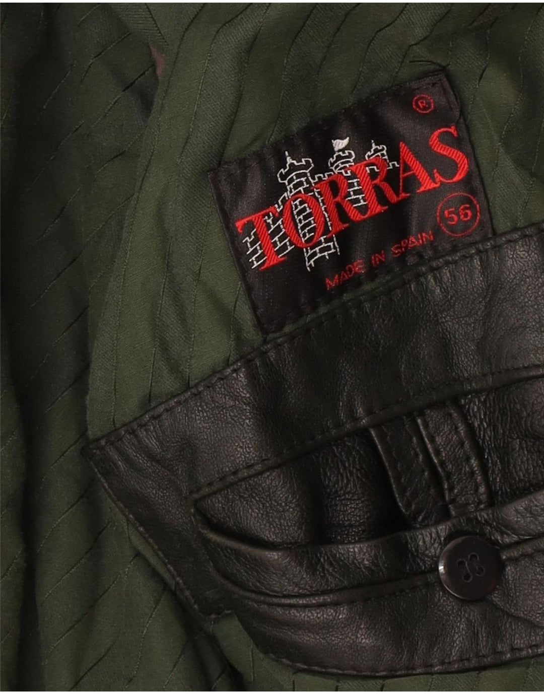 Мужская замшевая ветровка Torras EU 56 3XL Коричневая с геометрическим рисунком