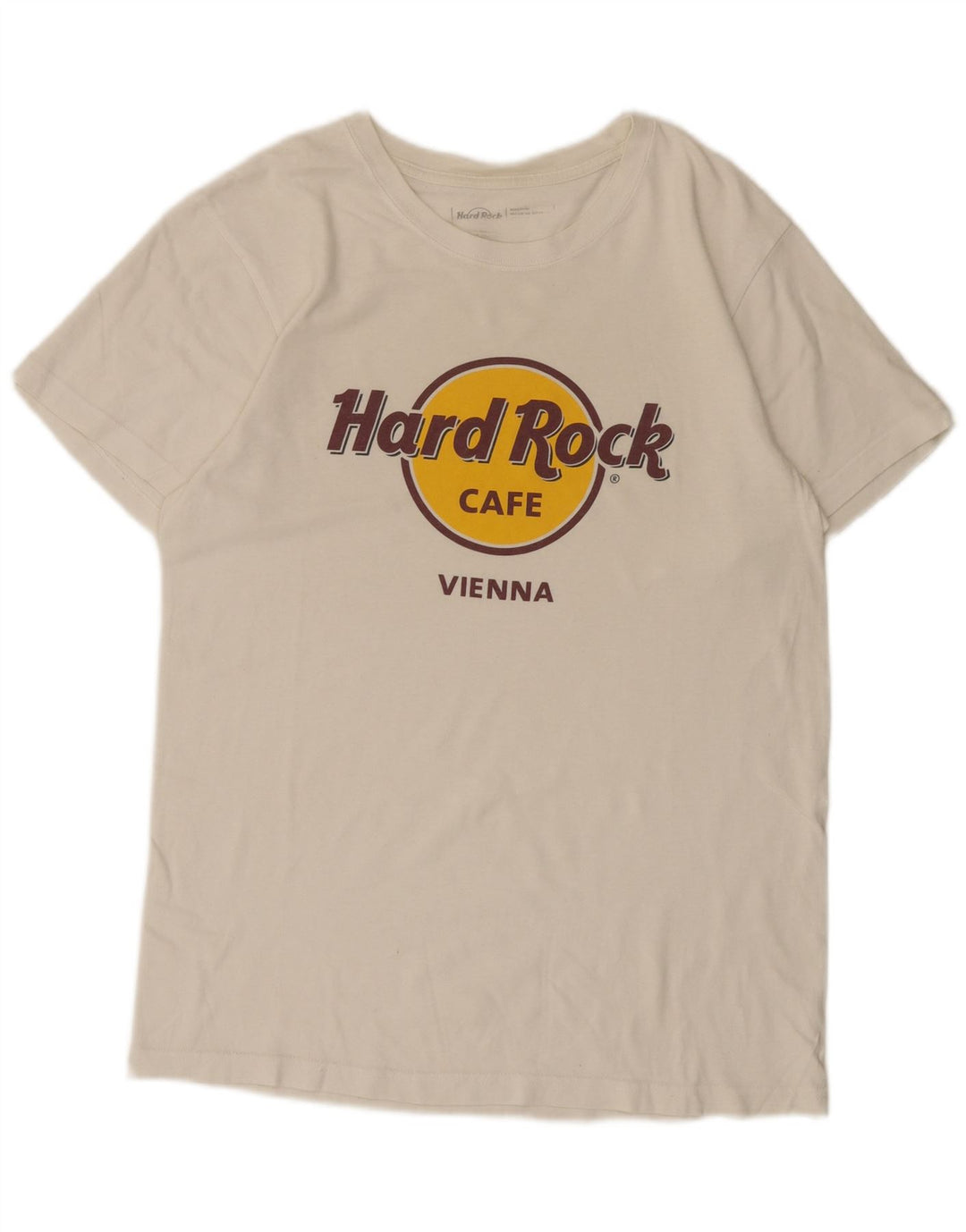 Мужская футболка с рисунком Hard Rock Cafe Vienna, средний белый цвет