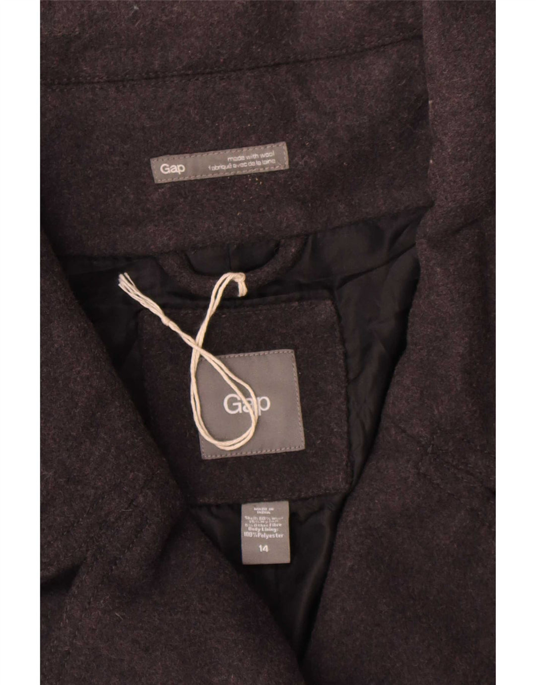 Женское полупальто Gap US 14 XL, серая шерсть