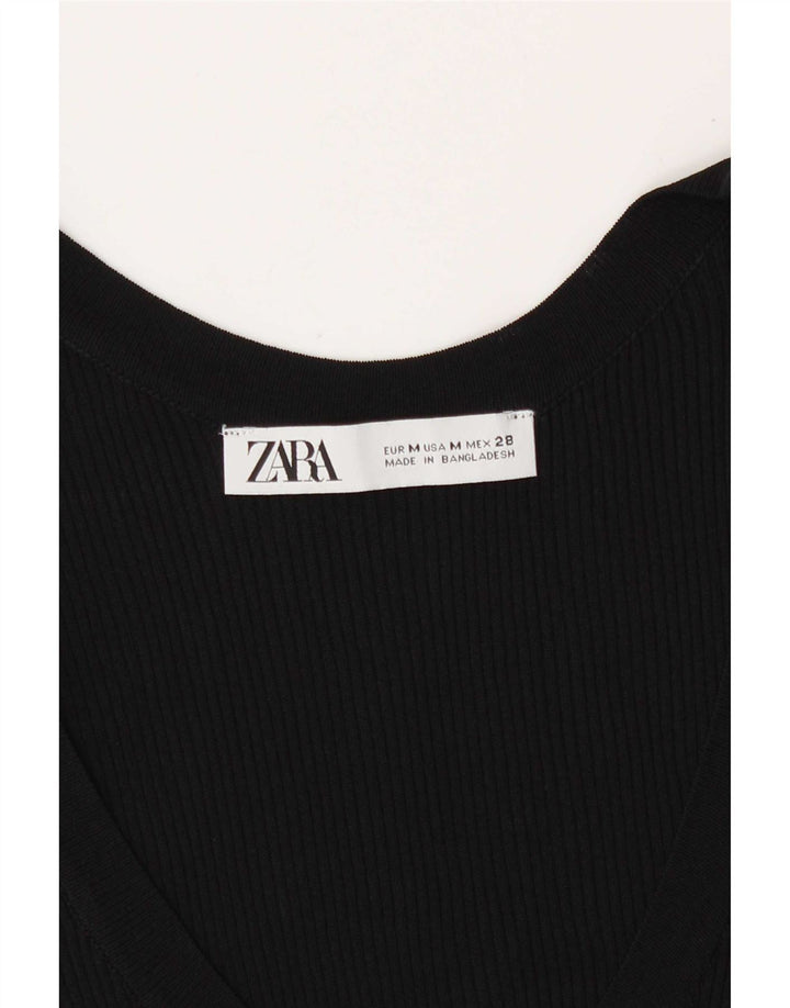Женский жилет Zara UK 12, средний черный