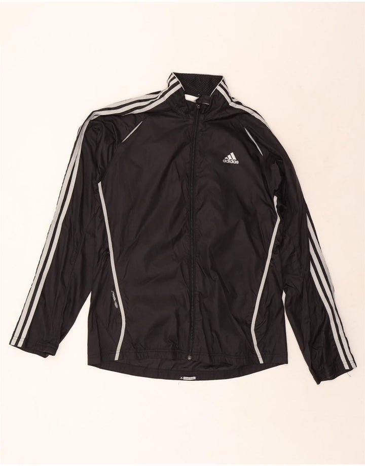 Мужская куртка-дождевик Adidas UK 38, средний черный полиэстер