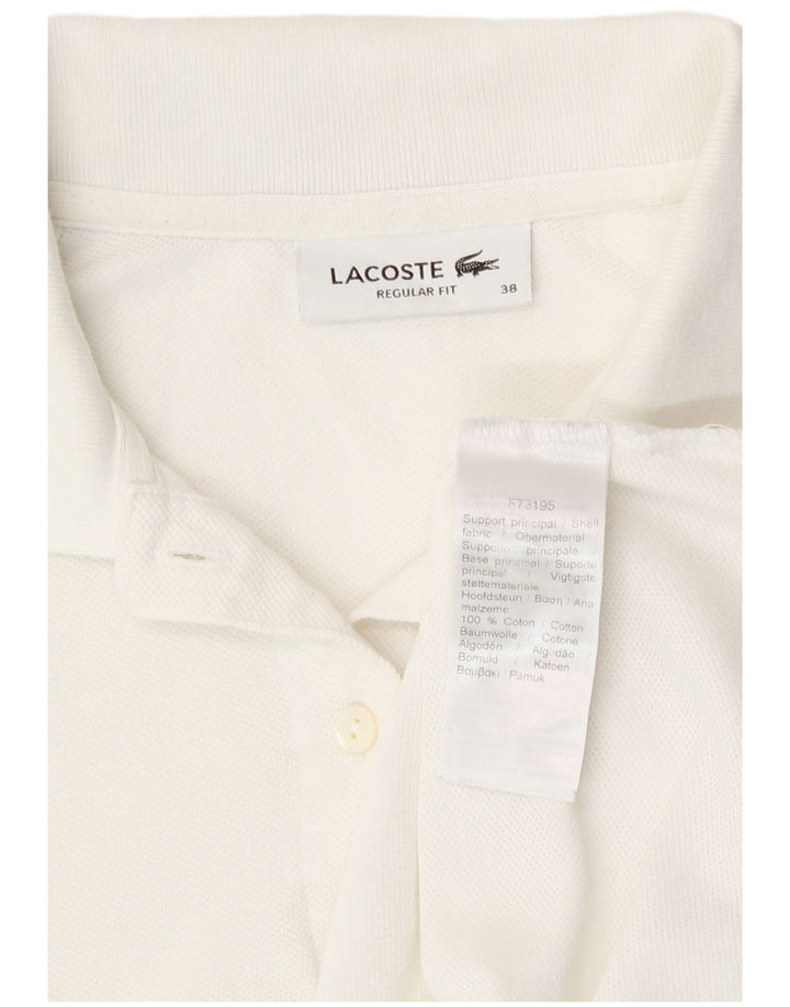 Женская рубашка-поло стандартного кроя Lacoste, размер 38, средний размер, белый хлопок