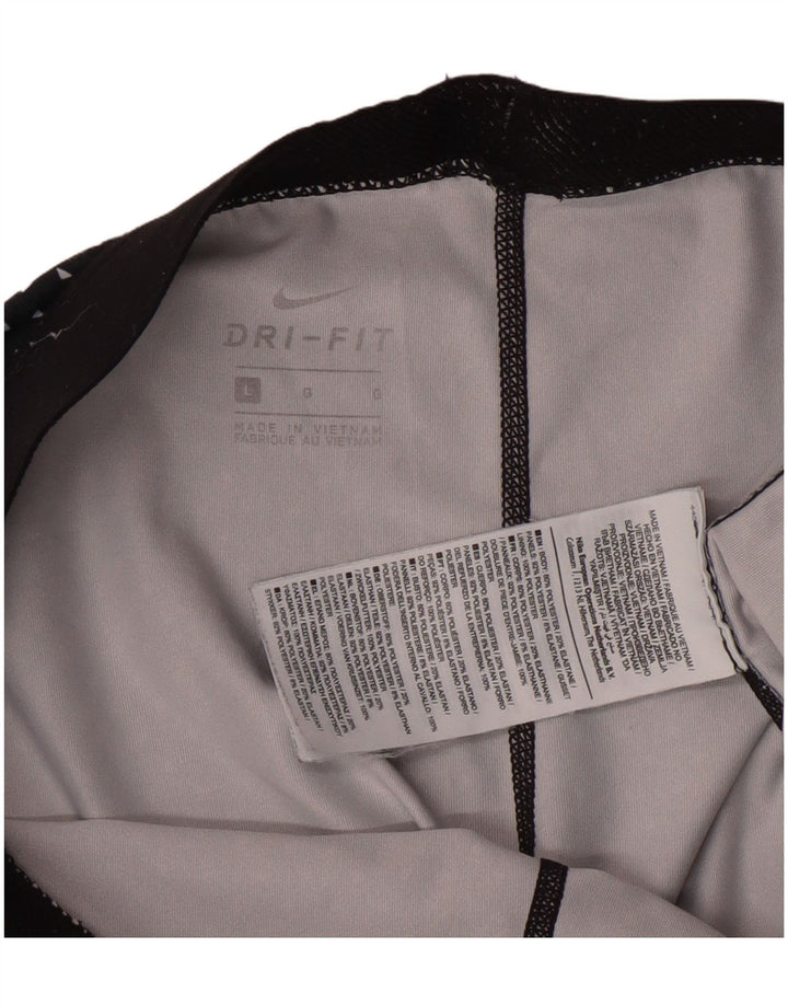 Женские леггинсы с рисунком Nike Dri Fit UK 14, большие темно-синие спортивные в пятнистом цвете