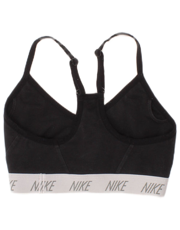 Женский спортивный бюстгальтер с графическим рисунком Nike XS, черный спортивный