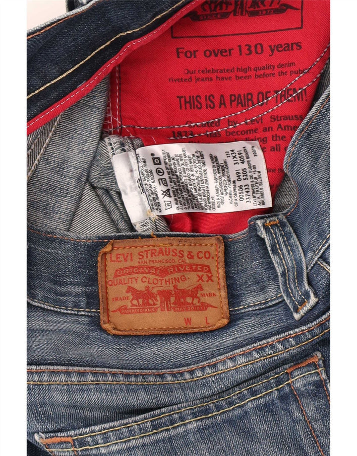 Мужские джинсовые шорты Levi's 506 W31, средний синий хлопок