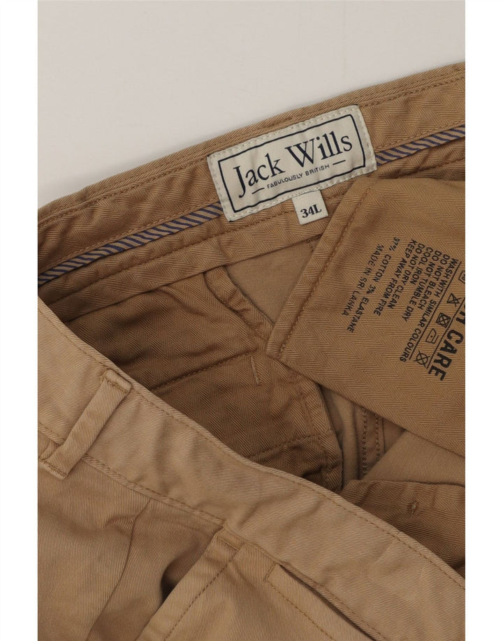 Мужские брюки-чиносы JACK WILLS W34 L34 бежевого цвета, хлопок