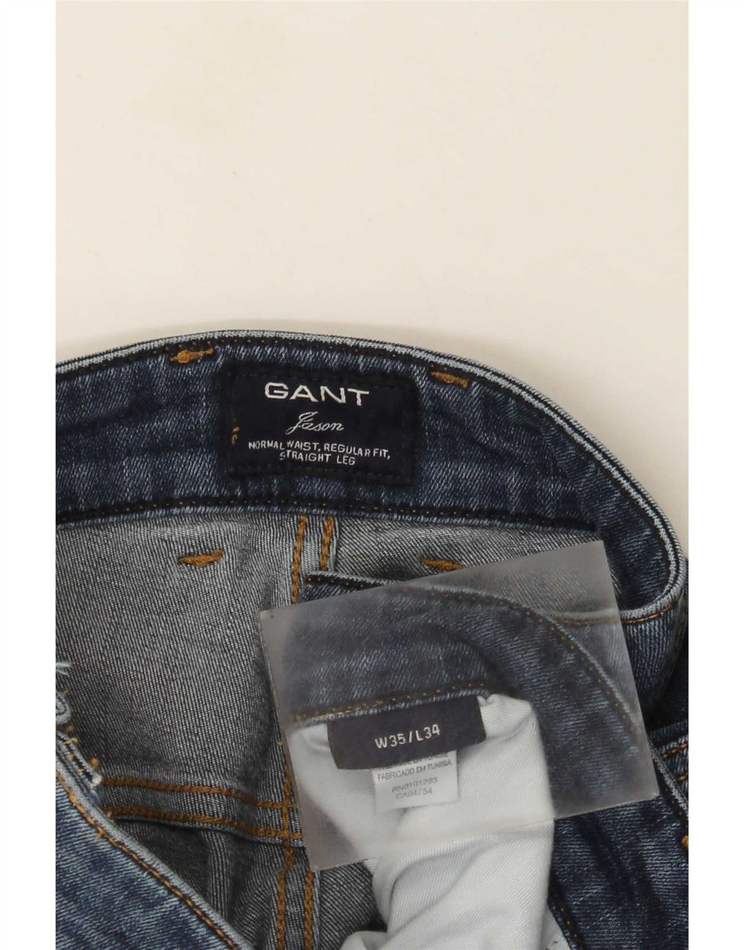 Мужские прямые джинсы Gant Jason Regular Fit W35 L28 синие