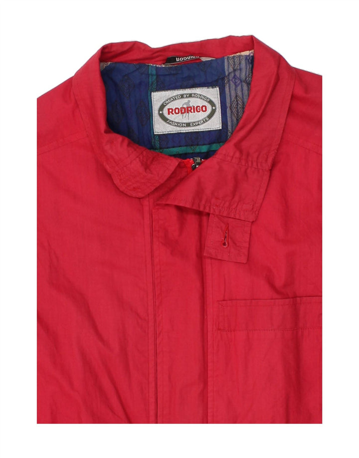 RODRIGO Mens Bomber Jacket UK 40 Large Pink Cotton Vintage Rodrigo and Second-Hand Rodrigo from Messina Hembry 