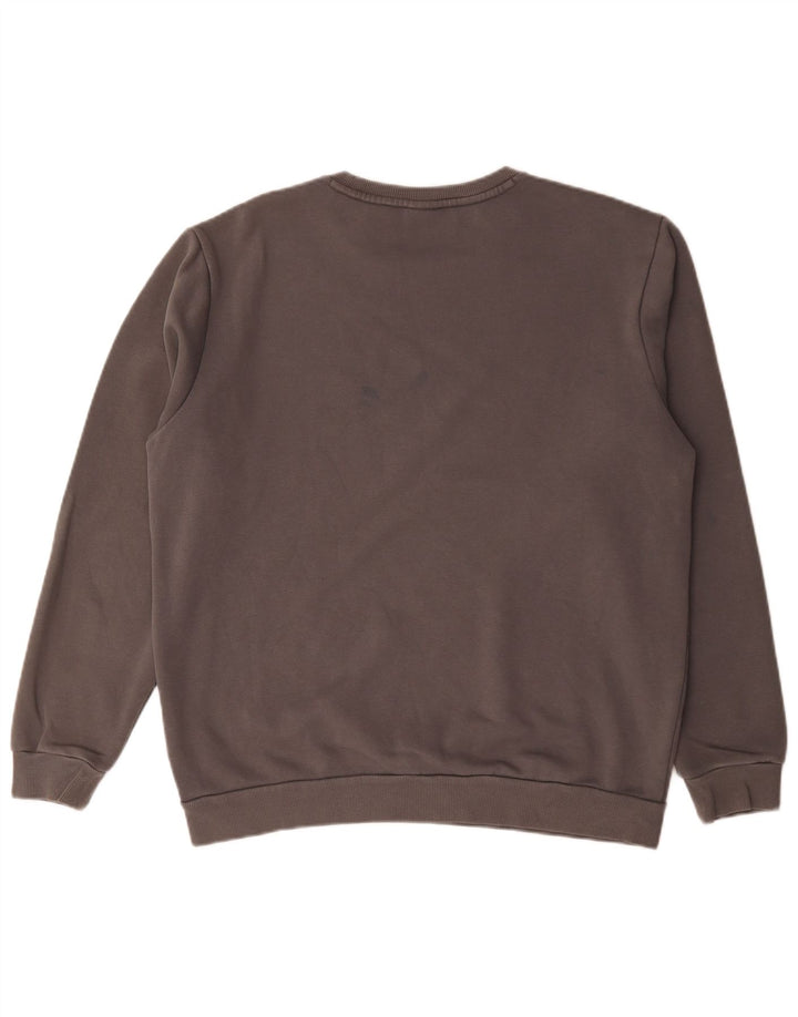 Мужской свитер Puma, большой серый хлопковый джемпер