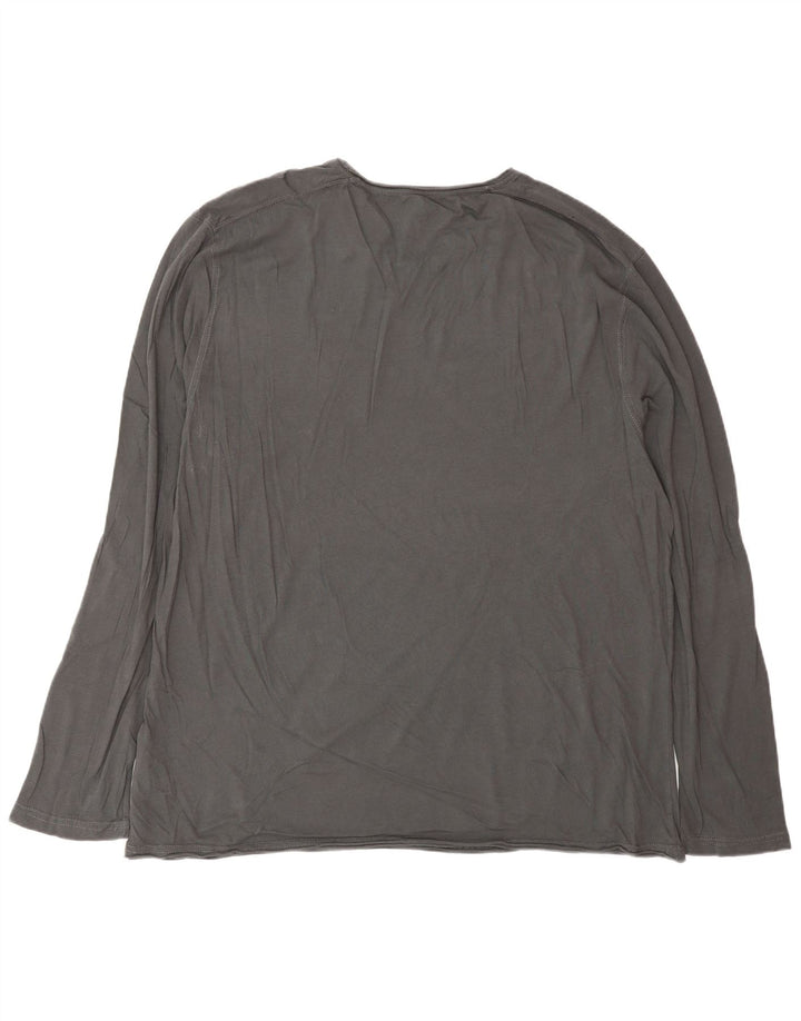 NAPAPIJRI Мужской топ с географической графикой и длинными рукавами, серый хлопок 3XL