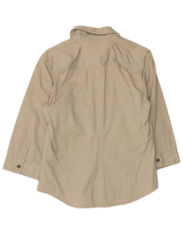 Женская рубашка с рукавом 3/4 Calvin Klein Jeans UK 14, большой зеленый хлопок