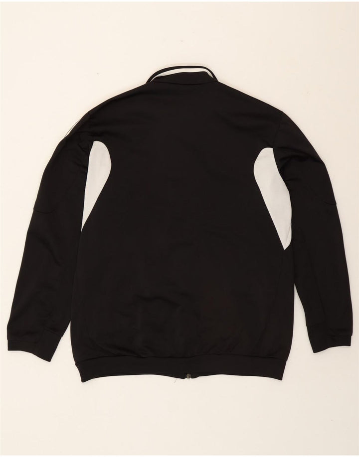 Мужская спортивная куртка Adidas UK 42/44, большой черный полиэстер с цветными блоками