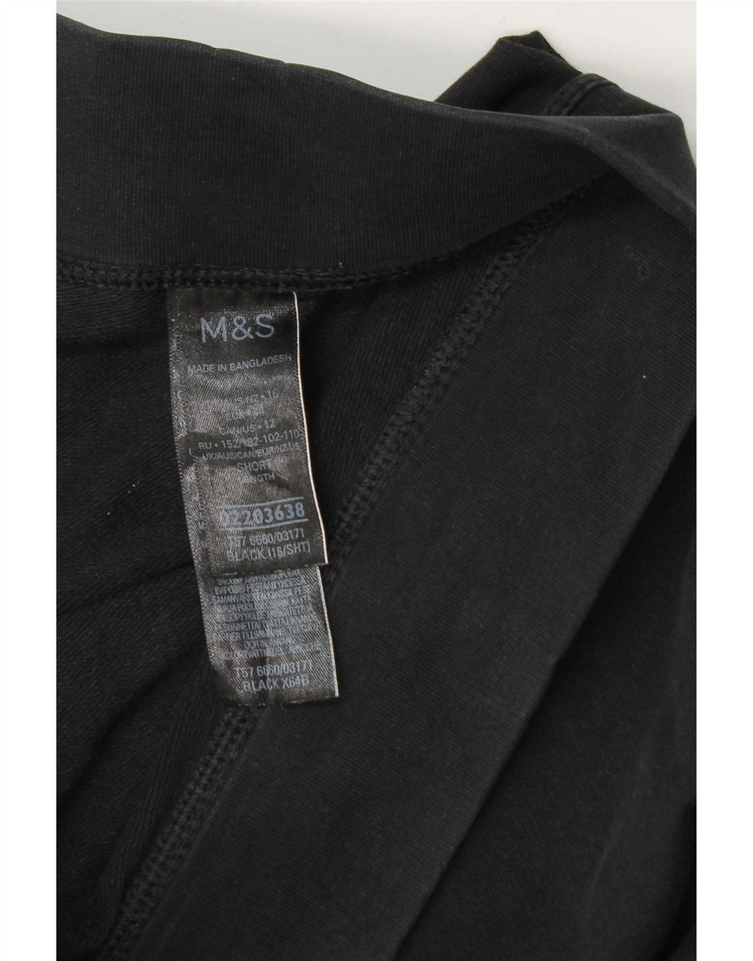 Женские короткие леггинсы Marks & Spencer UK 16, большие черные хлопковые