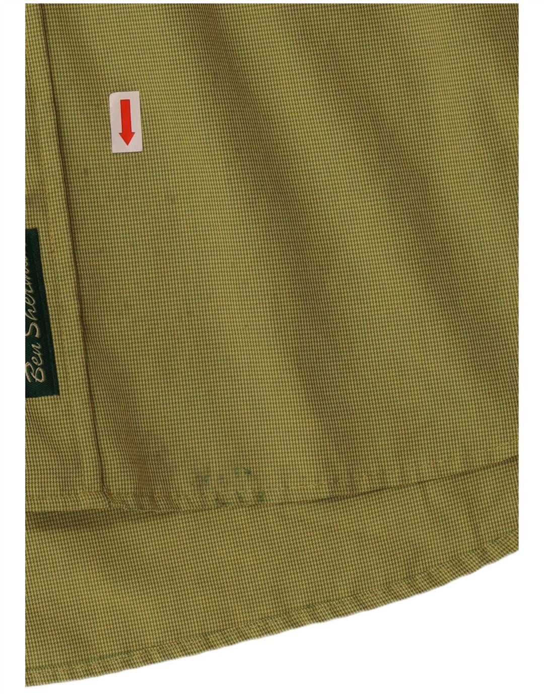 Мужская рубашка BEN SHERMAN XL зеленая с узором «гусиные лапки»