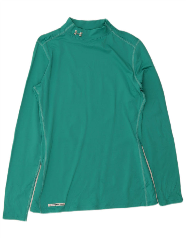 Мужской топ Under Armour Heat Gear с длинным рукавом, большой зеленый полиэстер