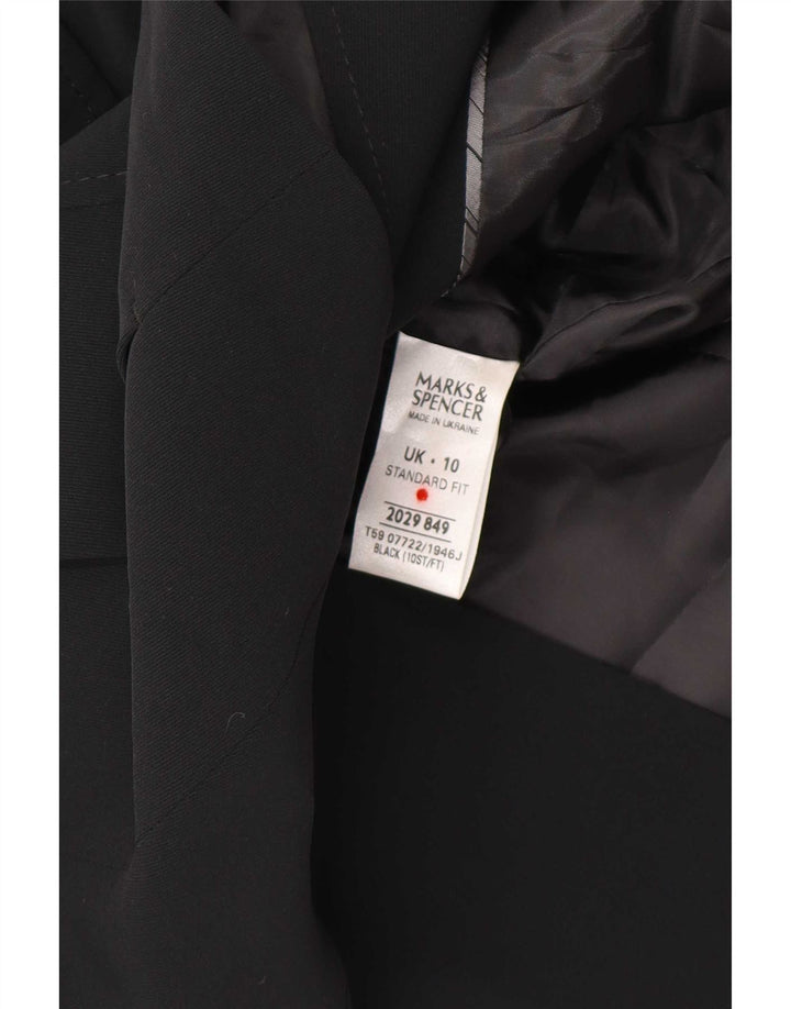Женский двубортный пиджак Marks & Spencer UK 10, маленький черный