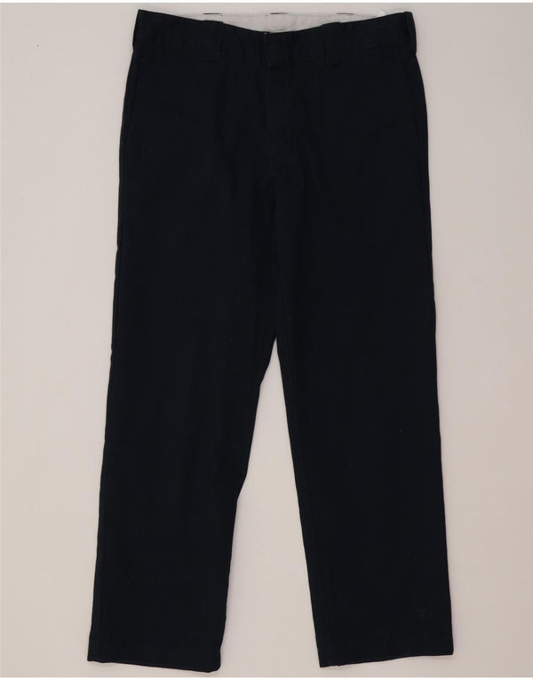 Женские узкие прямые повседневные брюки Dickies W34 L32 темно-синего цвета из полиэстера