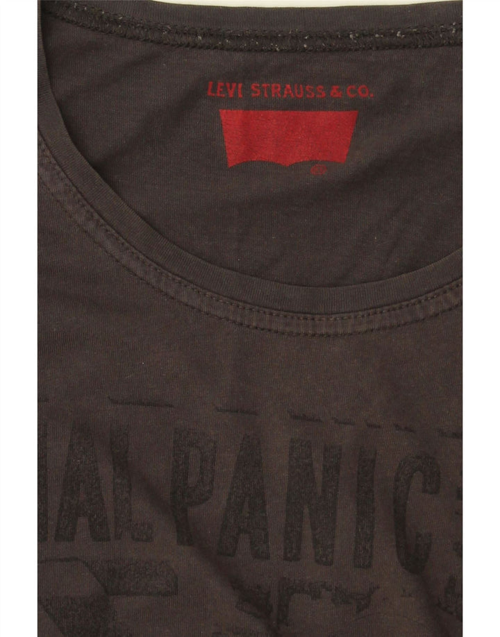 LEVI'S Mens Graphic T-Shirt Top XL Grey Vintage Levi's and Second-Hand Levi's from Messina Hembry 