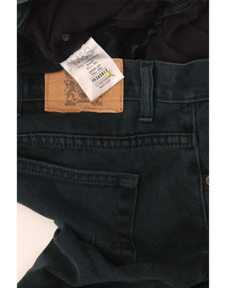 Мужские прямые джинсы Marks & Spencer W38 L29, черный хлопок