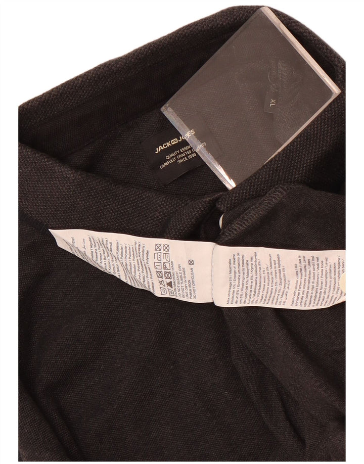 Мужская рубашка-поло Jack & Jones XL, черный хлопок