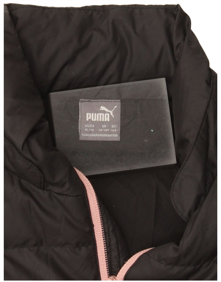 Пуховик Puma для девочек 13-14 лет, серый