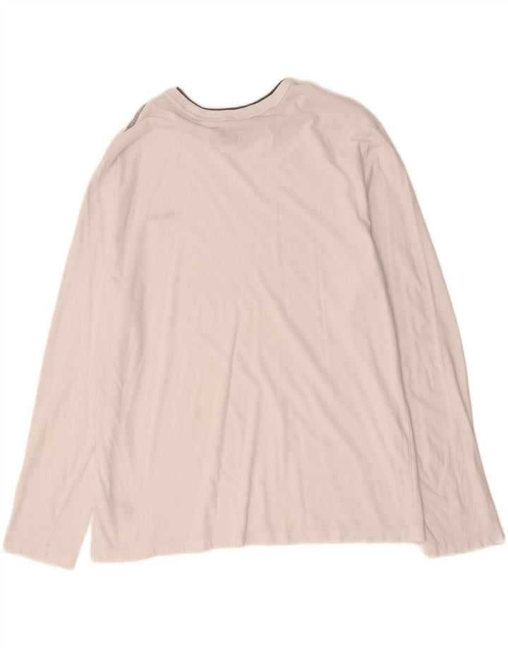 CALVIN KLEIN Мужской топ с длинным рукавом XL, белый хлопок