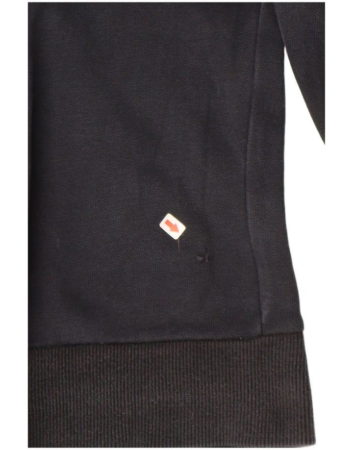 Женский свитер с капюшоном на молнии с графическим рисунком PUMA UK 10, маленький, черный, хлопок