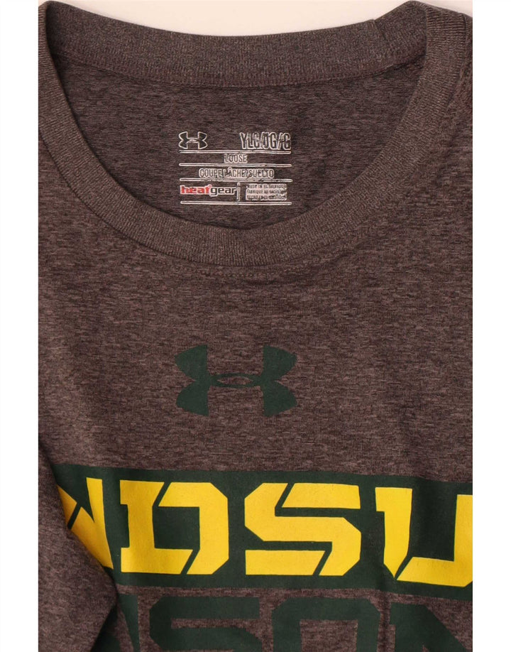Топ с рисунком Under Armour для мальчиков с длинными рукавами, 11–12 лет, большой серый цвет