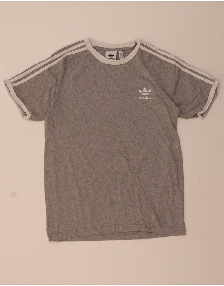 Мужская футболка Adidas Top среднего серого цвета из хлопка