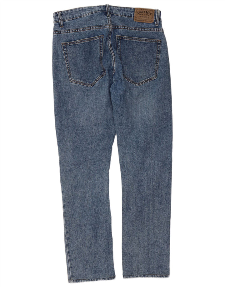 Мужские потертые узкие джинсы Levi's W32 L30 синие