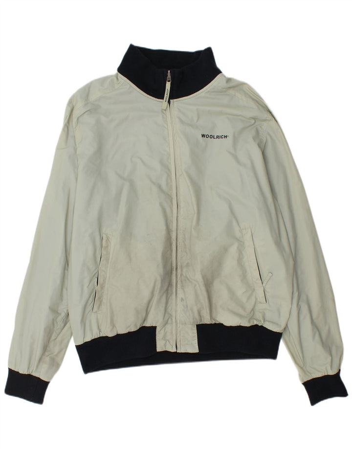 Мужская двусторонняя куртка Woolrich UK 42 XL из белого нейлона