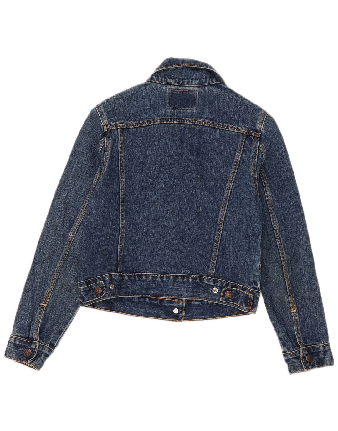 Джинсовая куртка Levi's для девочек 7-8 лет, большая синяя хлопковая ткань