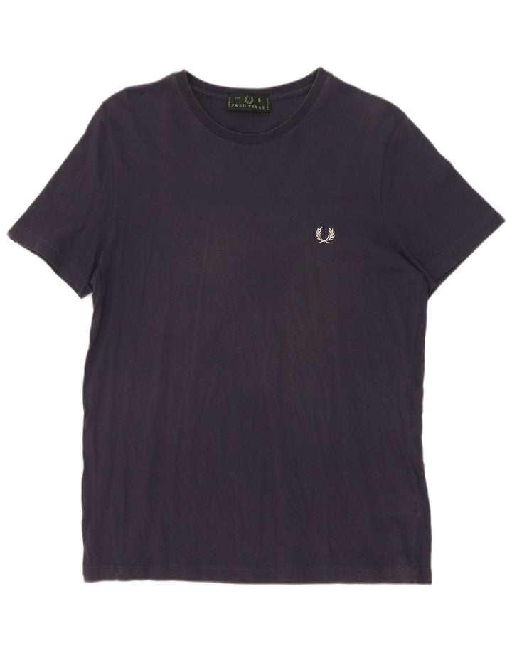 Мужская футболка Fred Perry, большой темно-синий хлопок