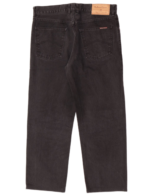 Мужские прямые джинсы Marlboro Classics W34 L27, черный хлопок