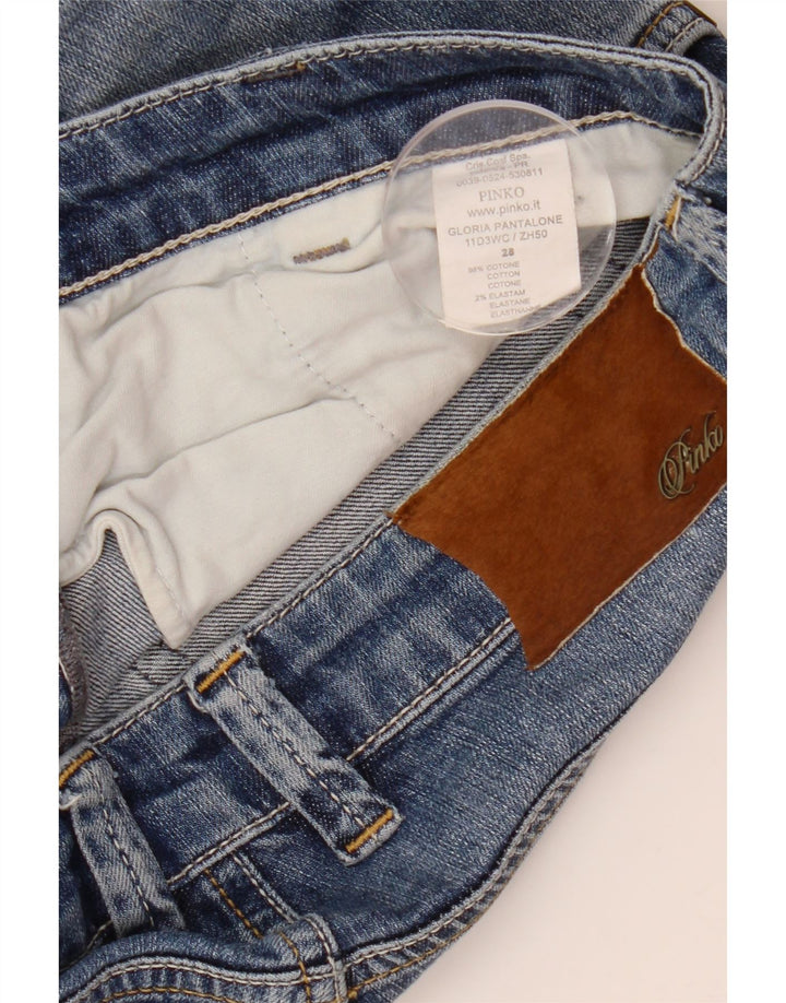 Женские узкие джинсы Pinko W28 L27 синие, хлопок