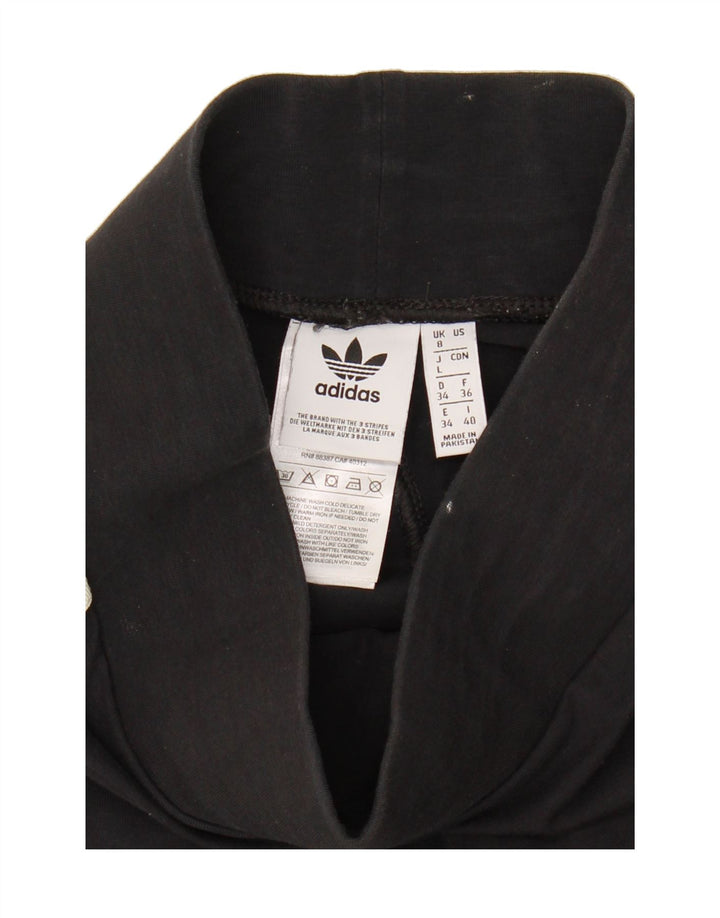 ADIDAS Womens Leggings UK 8 Small Black Cotton Vintage Adidas and Second-Hand Adidas from Messina Hembry 