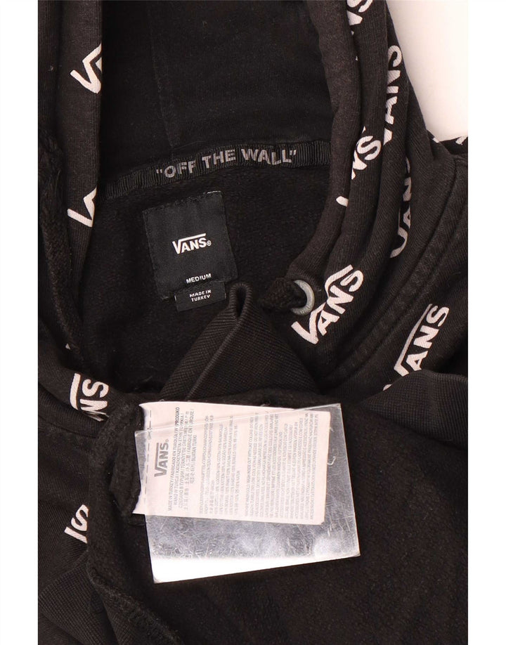 Мужской джемпер с капюшоном Vans, черный, хлопковый, среднего размера