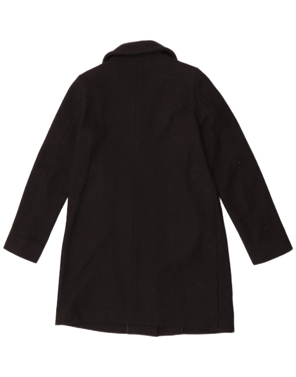 Женское пальто Marella UK 14, большое черное из натуральной шерсти