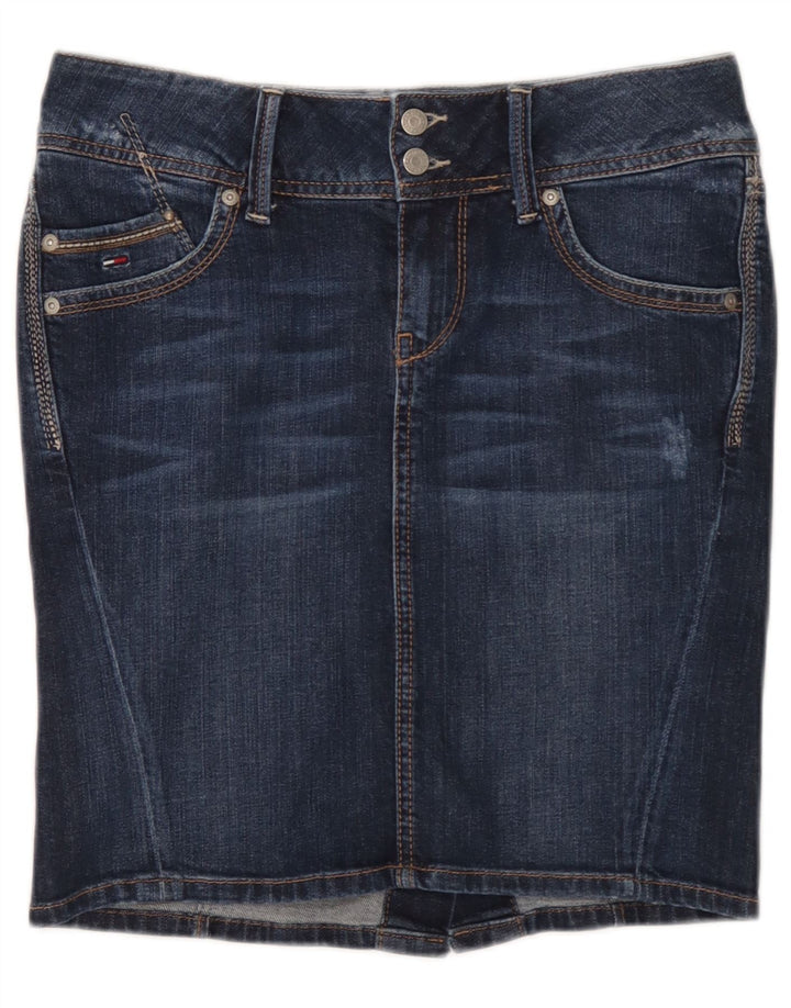 Tommy Hilfiger Женская джинсовая юбка, маленькая W27, синяя, хлопок