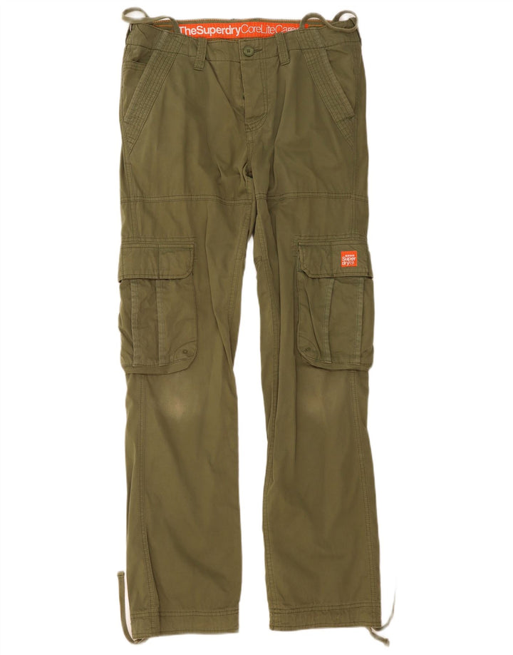 Мужские прямые брюки-карго Superdry, средние W34 L35, хаки, хлопок
