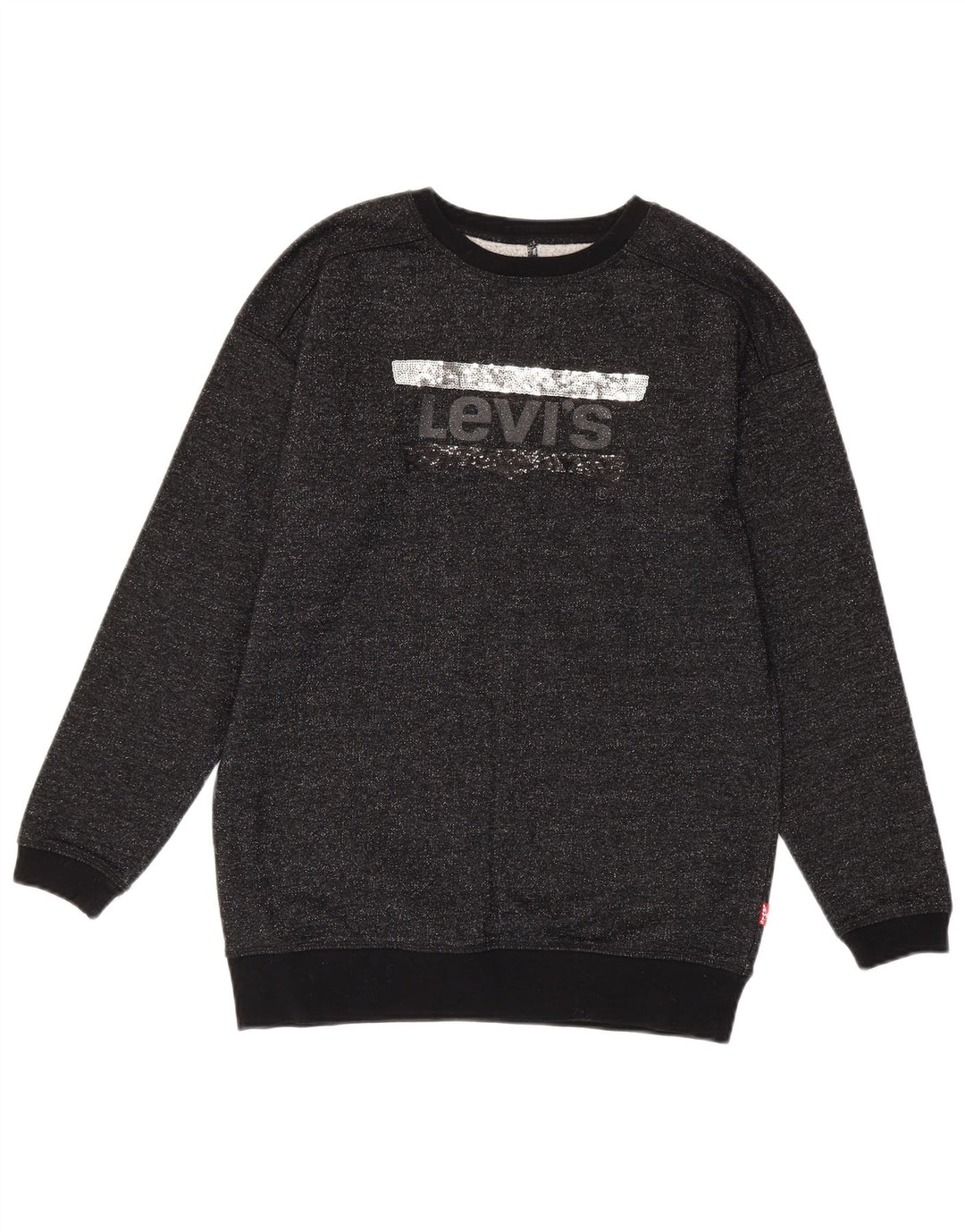 Джемпер с рисунком Levi's для девочек 15-16 лет, черный
