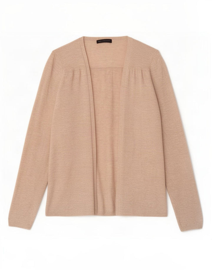 Женский открытый кардиган Marks & Spencer UK 14, средний бежевый