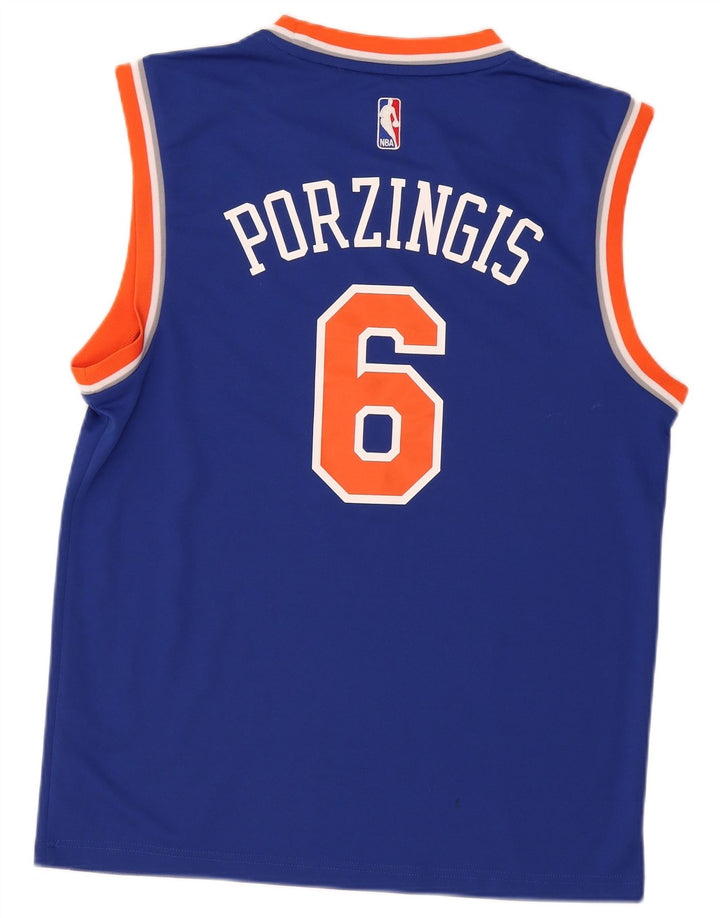Мужской жилет Adidas New York Knicks с графическим принтом, средний синий полиэстер