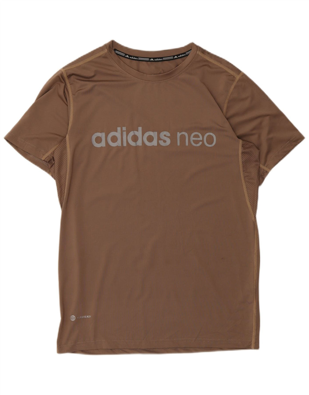 Мужская футболка Adidas Aeroready с рисунком, большой коричневый полиэстер
