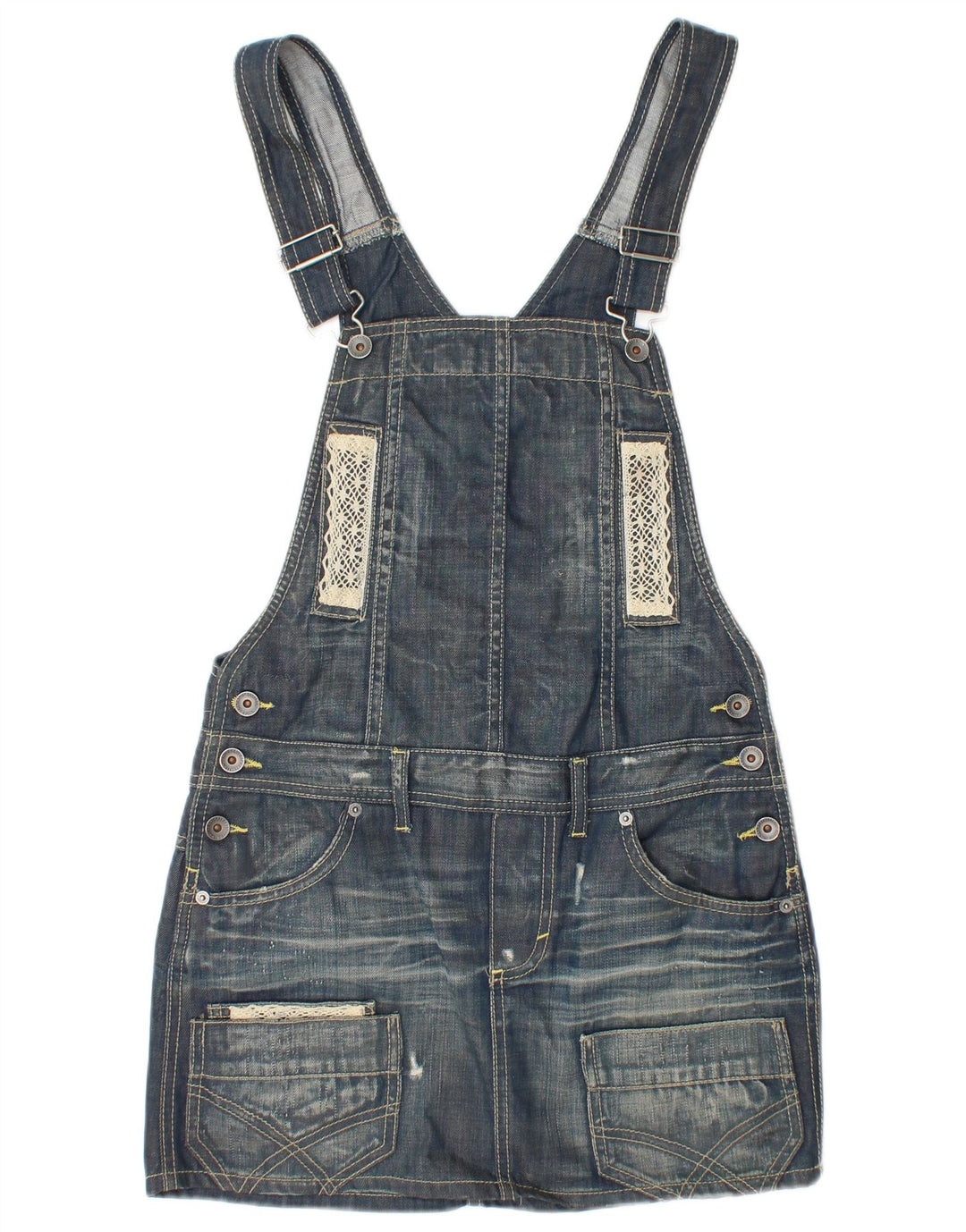 BENETTON Womens Dungarees Denim Skirt W30 Medium  Blue