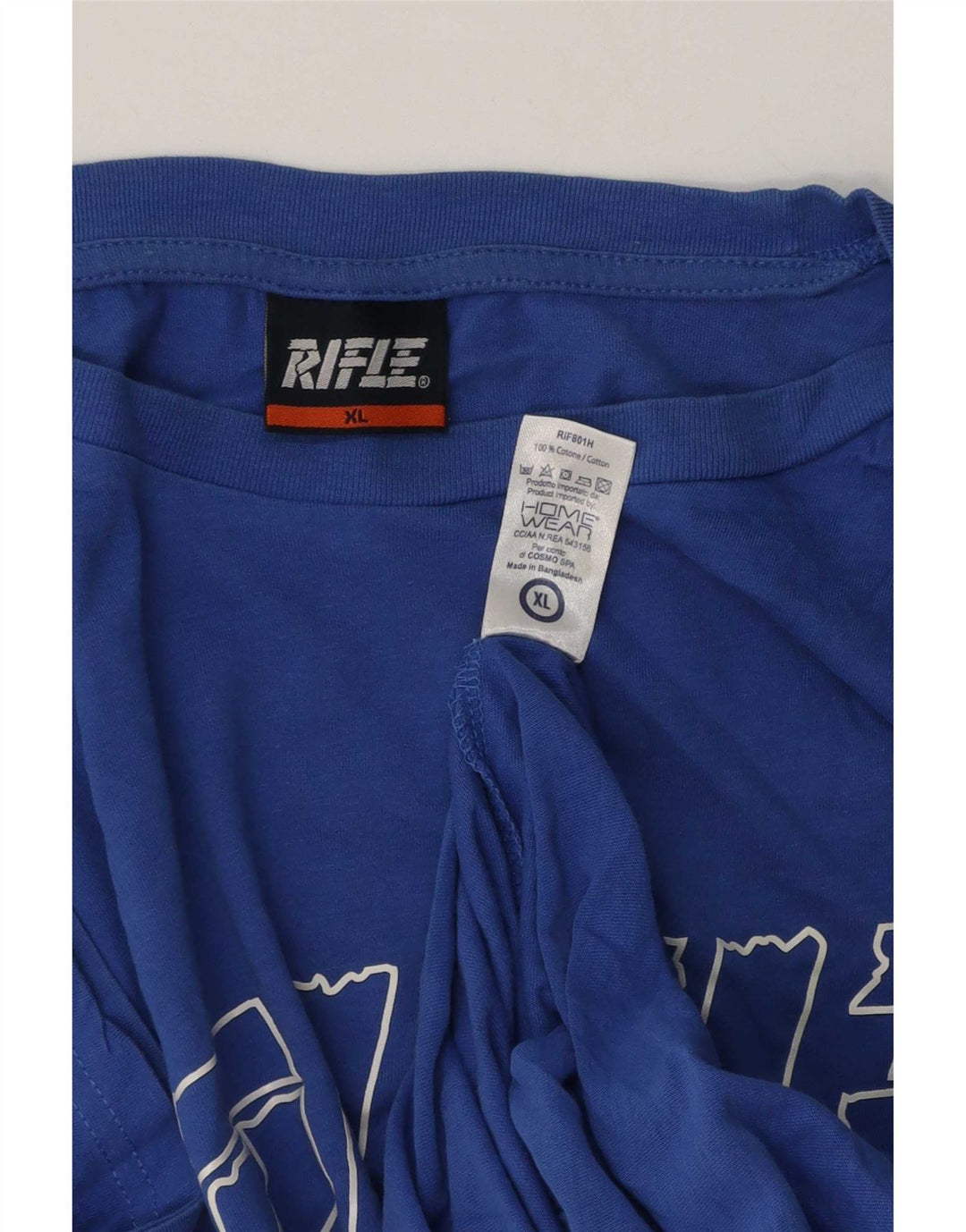 Мужская футболка с рисунком Rifle Top XL, синяя, хлопок